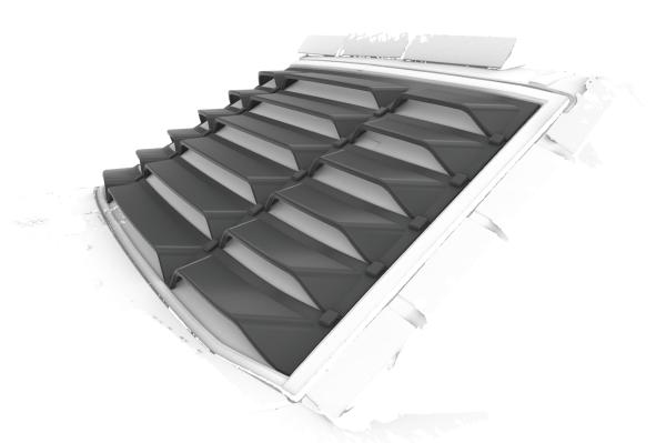 CSR Heckscheibenblend mit ABE für Mercedes Benz W201 / 190er HSB135-G Glossy schwarz Hochglanz (keine Lackierung erforderlich)