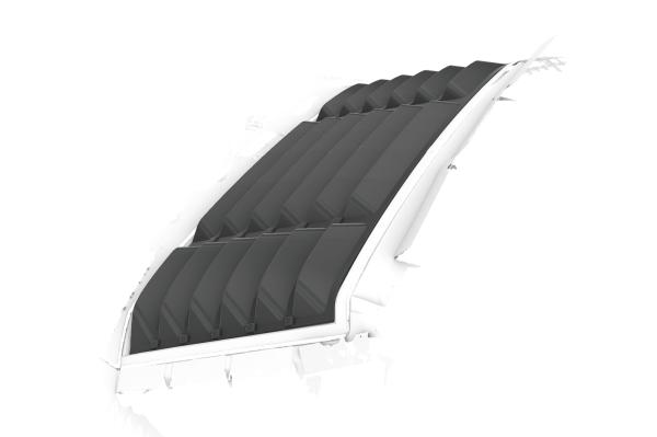 CSR Heckscheibenblend mit ABE für Mercedes Benz W201 / 190er HSB135-G Glossy schwarz Hochglanz (keine Lackierung erforderlich)