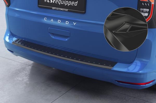 CSR Ladekantenschutz für VW Caddy 5 (Typ SB) LKS049-G Glossy schwarz Hochglanz (keine Lackierung erforderlich)