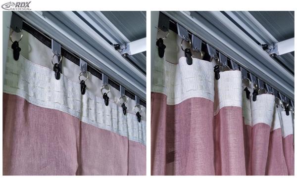 RDX Klipp-Befestigungsset für Kederleisten in Camping-Markisen, z.B. für Gardinen (15x/45tlg.)