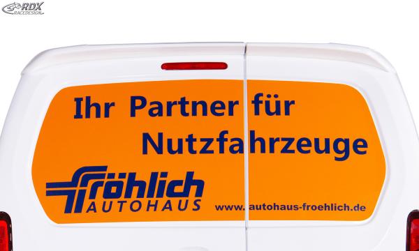 RDX Dachspoiler für CITROEN Berlingo, PEUGEOT Partner & Rifter, OPEL Combo, TOYOTA ProAce City mit Flügeltüren Heckspoiler Spoiler Flügeltürer