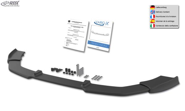 RDX Frontspoilerlippe VARIO-X für AUDI A5 -2011 / S5 (Coupe + Cabrio + Sportback, S-Line- bzw. S5-Frontstoßstange) Frontlippe Front Ansatz Vorne Spoilerlippe