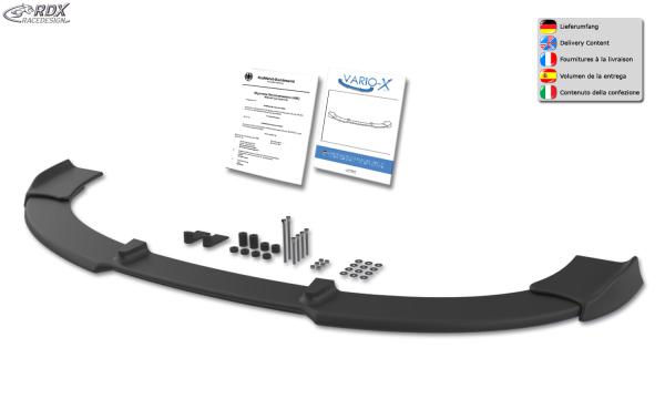 RDX Frontspoilerlippe VARIO-X für SEAT Ibiza 6J, 6J SC & 6J ST Facelift 04/2012+ (nicht FR) Frontlippe Front Ansatz Vorne Spoilerlippe