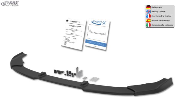 RDX Frontspoilerlippe VARIO-X für MERCEDES V-Klasse W447 2019+ Frontlippe Front Ansatz Vorne Spoilerlippe