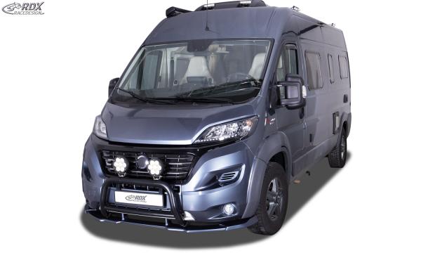 RDX Frontspoilerlippe VARIO-X für FIAT Ducato (250 / 2014+) & CITROEN Jumper (Y, 250L / 2014+) & OPEL Movano (Y / 2021+) & PEUGEOT Boxer (Y / 2014+) & RAM ProMaster (2013+) (passend für die Modelle mit Radlaufverbreiterungen, z.B. Maxi) Spoilerlippe