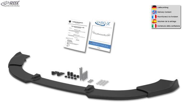 RDX Frontspoilerlippe VARIO-X für FIAT Grande Punto Frontlippe Front Ansatz Vorne Spoilerlippe