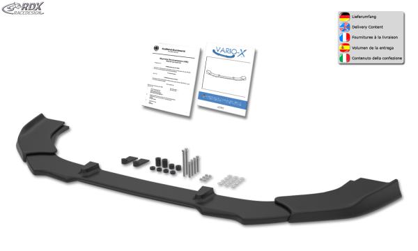 RDX Frontspoilerlippe VARIO-X für DACIA Dokker (SD) & Lodgy (SD) "V2" Frontlippe Front Ansatz Vorne Spoilerlippe