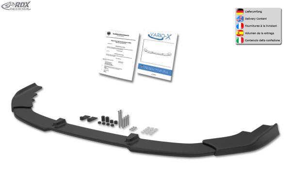 RDX Frontspoilerlippe VARIO-X für VW Passat (CJ / B9 / 2024+) Frontlippe Front Ansatz Vorne Spoilerlippe