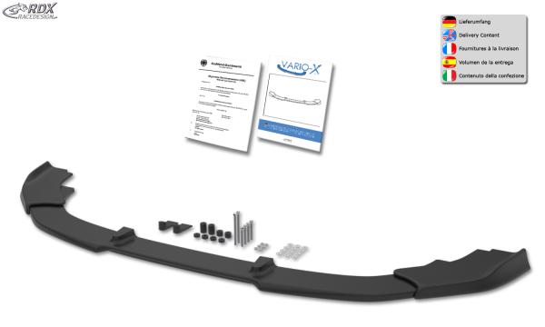 RDX Frontspoiler VARIO-X für HYUNDAI KONA (2020-2023) N / N-Line Frontlippe Front Ansatz Vorne Spoilerlippe