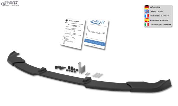 RDX Frontspoilerlippe VARIO-X für MERCEDES C-Klasse W204 / S204 AMG-Styling 2011+ (Passend an Fahrzeuge mit AMG-Stylingpaket Frontstoßstange) Frontlippe Front Ansatz Vorne Spoilerlippe