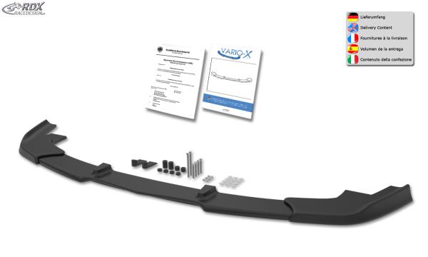 RDX Frontspoilerlippe VARIO-X für MERCEDES E-Klasse W211 AMG 2006-2009 (Passend an AMG bzw. Fahrzeuge mit AMG Frontstoßstange) Frontlippe Front Ansatz Vorne Spoilerlippe