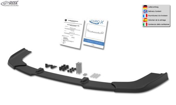 RDX Frontspoilerlippe VARIO-X für RENAULT Laguna 2 Phase 2 2005+ Frontlippe Front Ansatz Vorne Spoilerlippe