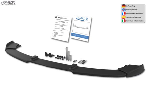 RDX Frontspoilerlippe VARIO-X für MERCEDES C-Klasse W204 / S204 AMG-Styling -2011 (Passend an Fahrzeuge mit AMG-Stylingpaket Frontstoßstange) Frontlippe Front Ansatz Vorne Spoilerlippe