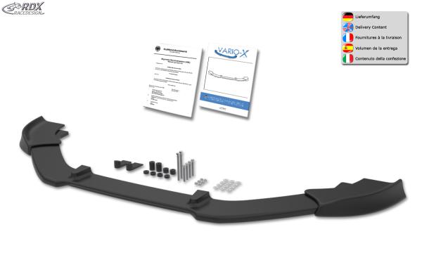 RDX Frontspoilerlippe VARIO-X für SKODA Fabia 2 Typ 5J 2010+ Monte Carlo Frontlippe Front Ansatz Vorne Spoilerlippe