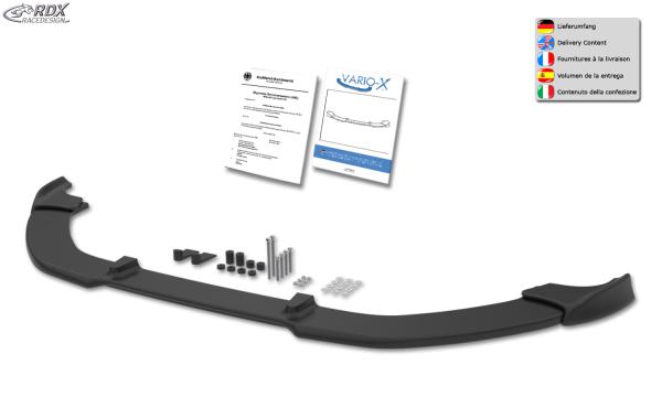 RDX Frontspoilerlippe VARIO-X für SKODA Octavia 3 (5E) RS Facelift 2017+ Frontlippe Front Ansatz Vorne Spoilerlippe