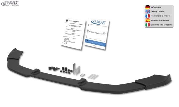RDX Frontspoilerlippe VARIO-X für SEAT Leon 5F Facelift 2017+ (auch SC und ST) Frontlippe Front Ansatz Vorne Spoilerlippe