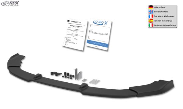 RDX Frontspoilerlippe VARIO-X für VW Golf 7 Facelift 2017+ R-Line & R Frontlippe Front Ansatz Vorne Spoilerlippe