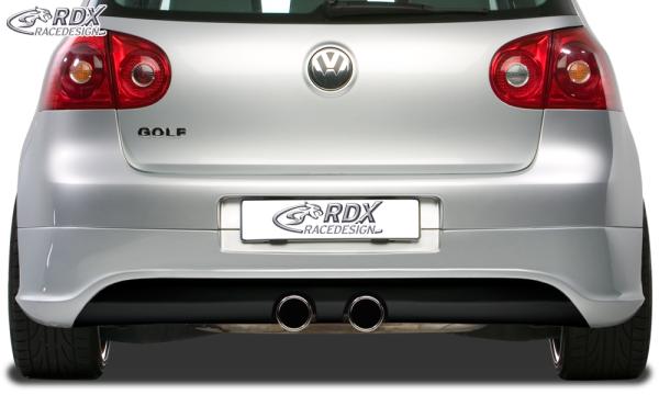 RDX Heckansatz für VW Golf 5 "R32 clean" mit Endrohrausfräsung für R32-Auspuff Heckschürze Heck