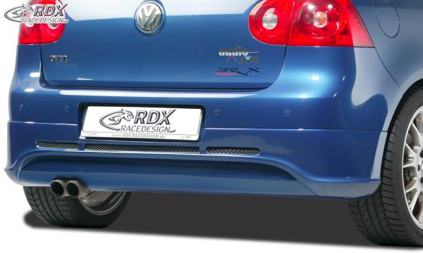 RDX Heckansatz für VW Golf 5 "GTI/R-Five" mit Endrohrausfräsung links Heckschürze Heck
