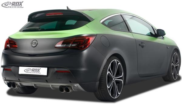 RDX Heckansatz für OPEL Astra J GTC Diffusor Heckblende Heckdiffusor (für Duplex-Auspuff)