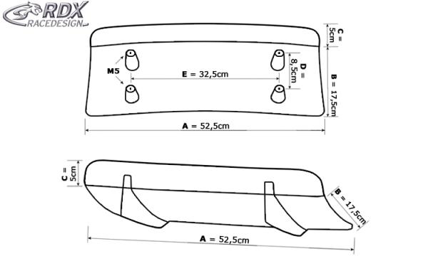 RDX Heckdiffusor U-Diff für MERCEDES B-Klasse T 245 Diffusor Heck Ansatz