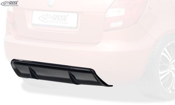 RDX Heckansatz für SKODA Fabia 2 Typ 5J (-2010 & Facelift 2010+) Diffusor Heckblende Heckdiffusor