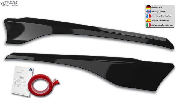 RDX Scheinwerferblenden für FORD Transit Custom & Tourneo Custom (2018+) Böser Blick SCHWARZ GLÄNZEND