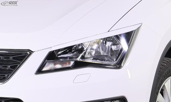 RDX Scheinwerferblenden für SEAT Ateca & CUPRA Ateca (5FP / 2016-2020) schwarz glänzend Böser Blick