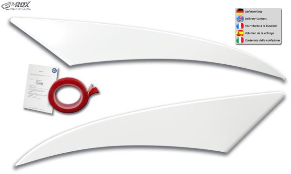 RDX Scheinwerferblenden für VW Crafter (2006-2017) weiß glänzend Böser Blick