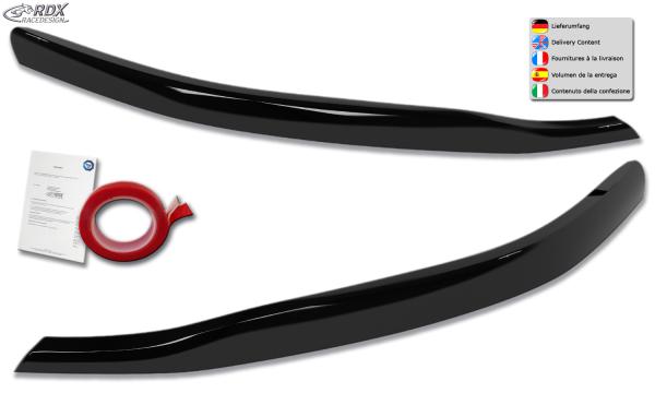 RDX Scheinwerferblenden für FORD Transit Custom & Tourneo Custom (für Halogen, 2023-heute) schwarz glänzend Böser Blick