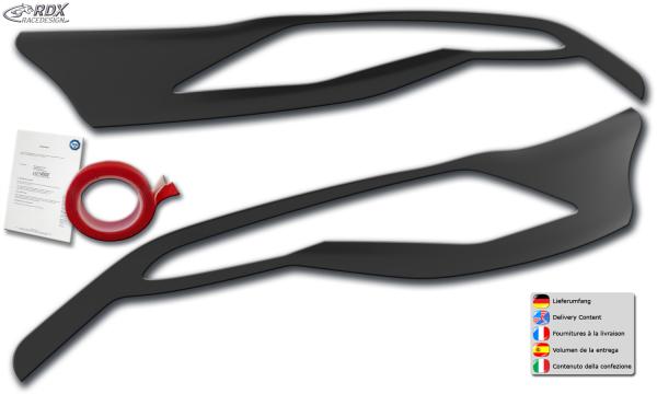 RDX Scheinwerferblenden für FORD Transit Custom & Tourneo Custom (2012-2018) Böser Blick