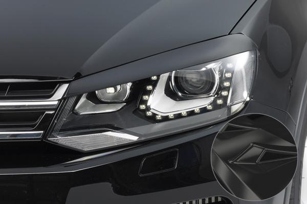 CSR Scheinwerferblenden für VW Touareg II (Typ 7P) SB085-G Glossy schwarz Hochglanz (keine Lackierung erforderlich)