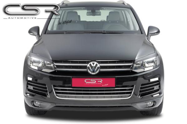 CSR Scheinwerferblenden für VW Touareg II (Typ 7P) SB085-G Glossy schwarz Hochglanz (keine Lackierung erforderlich)