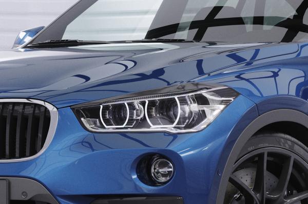 CSR Scheinwerferblenden für BMW X1 F48 SB288-G Glossy schwarz Hochglanz (keine Lackierung erforderlich)