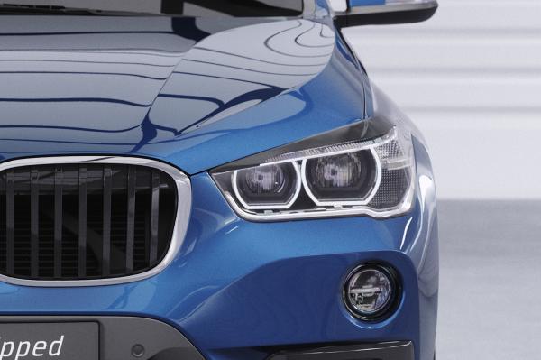 CSR Scheinwerferblenden für BMW X1 F48 SB288-G Glossy schwarz Hochglanz (keine Lackierung erforderlich)