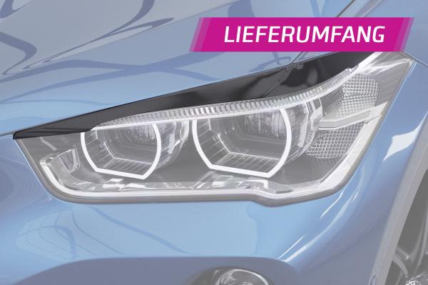 CSR Scheinwerferblenden für BMW X1 F48 SB288-G Glossy schwarz Hochglanz (keine Lackierung erforderlich)
