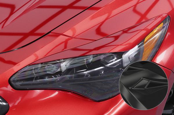 CSR Scheinwerferblenden für Kia Stinger SB296-G Glossy schwarz Hochglanz (keine Lackierung erforderlich)