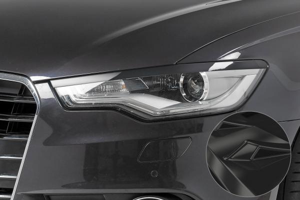CSR Scheinwerferblenden für Audi A6 4G C7 Xenon SB299-G Glossy schwarz Hochglanz (keine Lackierung erforderlich)
