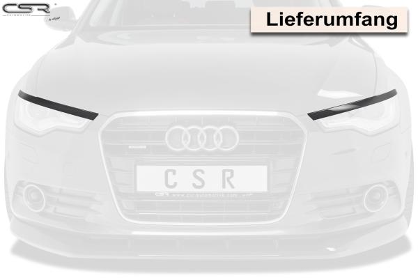 CSR Scheinwerferblenden für Audi A6 4G C7 Xenon SB299-G Glossy schwarz Hochglanz (keine Lackierung erforderlich)