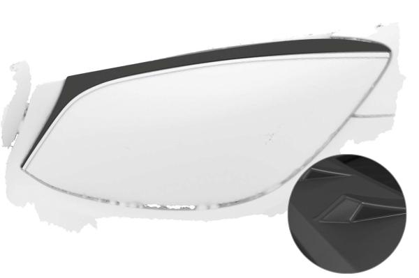 CSR Scheinwerferblenden für Mercedes-Benz S-Klasse 222 SB302-L Lackierung erforderlich (unlackiert roh)