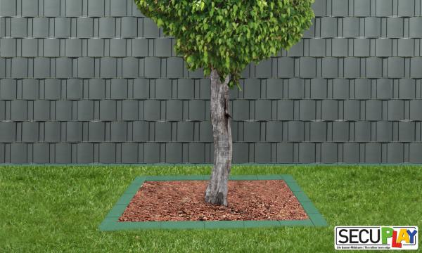 SECUPLAY XL Gummi Mähkante / Rasenkante 100x20x3,6cm grün