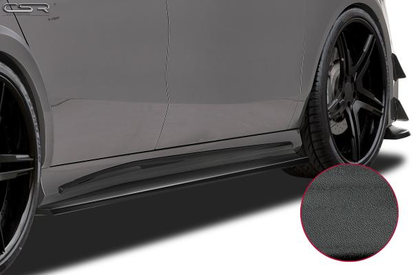 CSR Seitenschweller mit ABE für Mercedes-Benz CLA C117 X117 SS448-S strukturiert schwarz matt (keine Lackierung erforderlich)