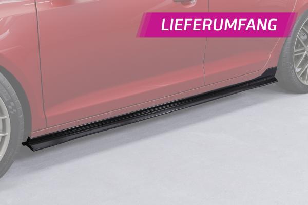 CSR Seitenschweller mit ABE für VW Golf 6 SS460-G Glossy schwarz Hochglanz (keine Lackierung erforderlich)