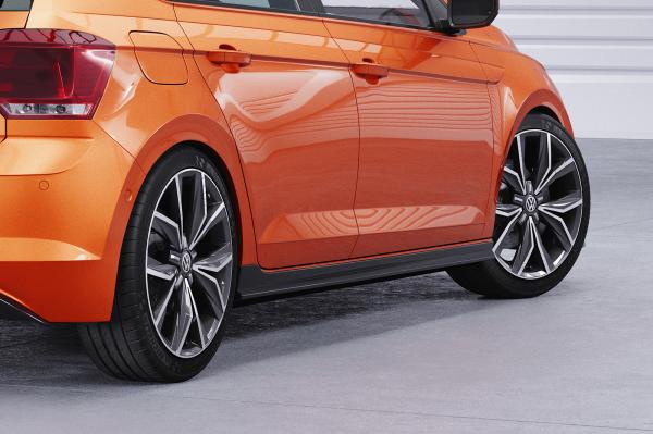 CSR Seitenschweller mit ABE für VW Polo VI 2G Typ AW SS462-G Glossy schwarz Hochglanz (keine Lackierung erforderlich)
