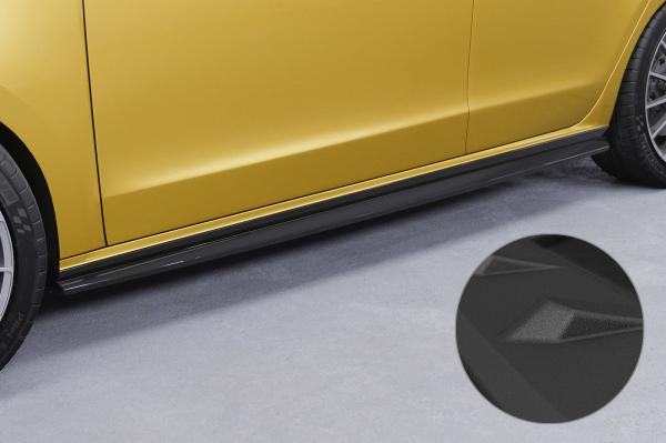 CSR Seitenschweller mit ABE für VW up!, Seat Mii, Skoda Citigo SS463-S strukturiert schwarz matt (keine Lackierung erforderlich)