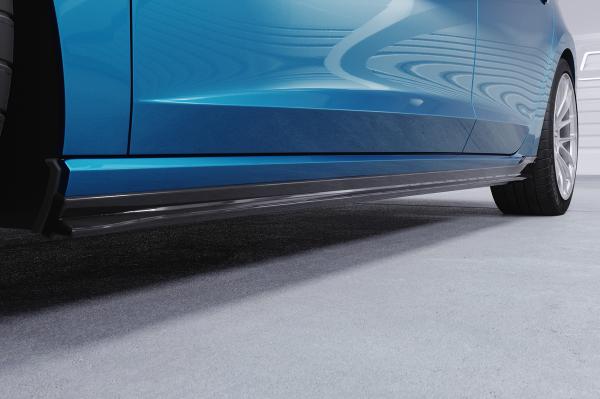 CSR Seitenschweller mit ABE für Seat Leon 3 (Typ 5F) ST / 5-Türer SS468-C Carbon Look Hochglanz (keine Lackierung erforderlich)