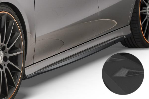CSR Seitenschweller mit ABE für Mercedes-Benz CLA C118 / X118 AMG-Line SS470-S strukturiert schwarz matt (keine Lackierung erforderlich)