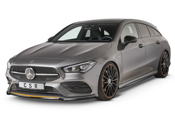 CSR Seitenschweller mit ABE für Mercedes-Benz CLA C118 / X118 AMG-Line SS470-G Glossy schwarz Hochglanz (keine Lackierung erforderlich)