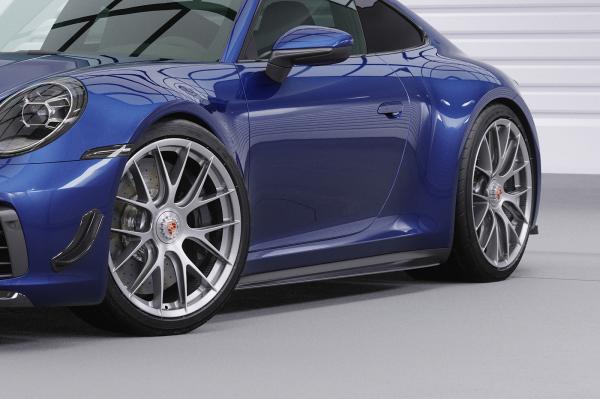 CSR Seitenschweller mit ABE für Porsche 911/992 SS471-C Carbon Look Hochglanz (keine Lackierung erforderlich)