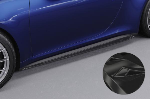 CSR Seitenschweller mit ABE für Porsche 911/992 SS471-G Glossy schwarz Hochglanz (keine Lackierung erforderlich)